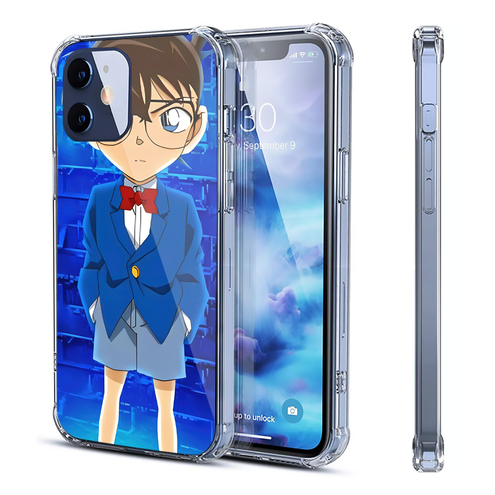 （画像用） 名探偵コナン Detective Conan 【iPhone 12シリーズ対応】透明スマホケース（クリアソフトケース）